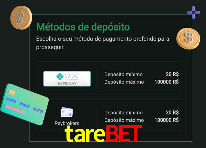 O cassino tarebet oferece uma grande variedade de métodos de pagamento